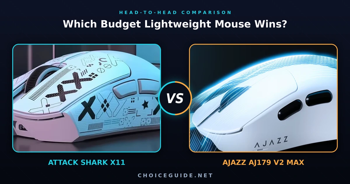 Attack Shark X11 vs AJAZZ AJ179 V2 MAX gaming mouse comparison